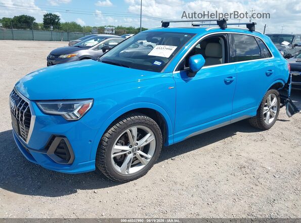 WA1FECF37K1083061 2019 AUDI Q3 Blue Vista tres cuartos delantera izquierda
