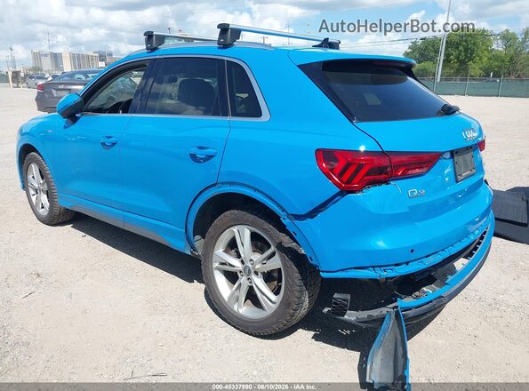 WA1FECF37K1083061 2019 AUDI Q3 Blue Trasero izquierdo