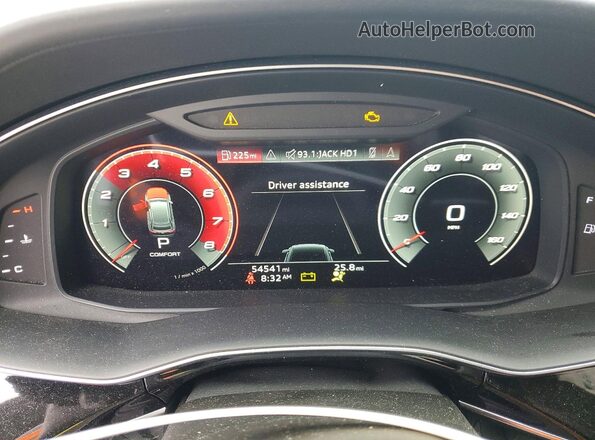 WA1FVAF16MD029884 2021 AUDI Q8 Gray Instrument cluster view