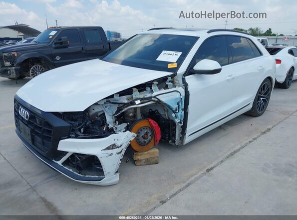 WA1FVBF14ND024335 2022 AUDI Q8 White წინა მარცხენა ხედი სამი მეოთხედიდან