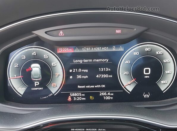 WA1FVBF14ND024335 2022 AUDI Q8 White უკანა სავარძლების ხედი