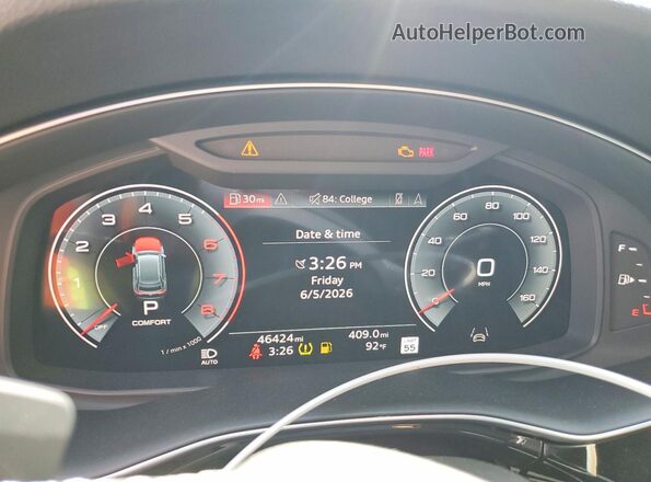 WA1FVBF16PD027871 2023 AUDI Q8 Gray Вид щитка приладів