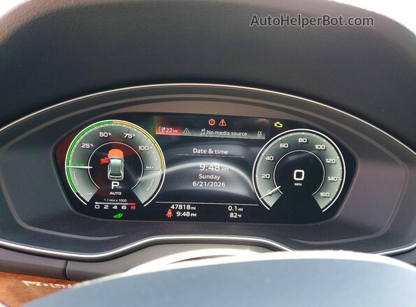 WA1G2AFY0M2047707 2021 AUDI Q5 Gray Սարքավորումների վահանակի տեսք