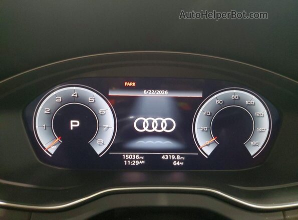 WA1GAAFY5S2016744 2025 AUDI Q5 Синий Вид щитка приборов