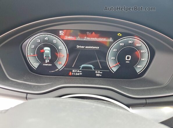 WA1GAAFY7R2117259 2024 AUDI Q5 Gray Instrument cluster view
