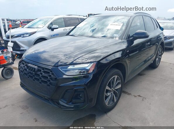WA1GAAFYXR2106286 2024 AUDI Q5 Black Առջևի ձախ երեք քառորդ տեսարան