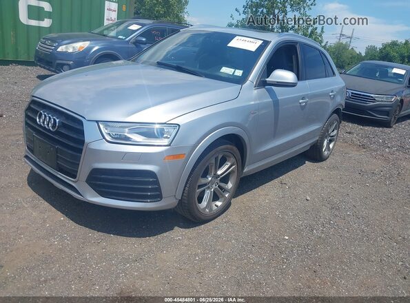 WA1GCCFSXHR000962 2017 AUDI Q3 Silver Առջևի ձախ երեք քառորդ տեսարան