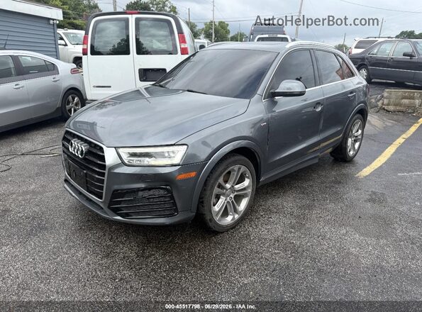 WA1GCCFSXHR004588 2017 AUDI Q3 Gray წინა მარცხენა ხედი სამი მეოთხედიდან