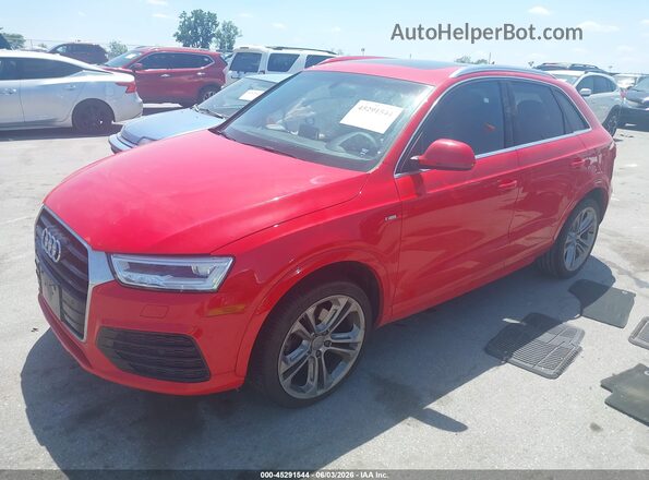 WA1GFCFS7GR009785 2016 AUDI Q3 Red წინა მარცხენა ხედი სამი მეოთხედიდან