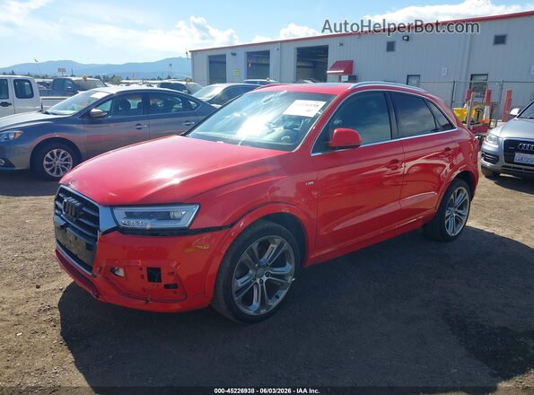WA1GFCFSXGR009165 2016 AUDI Q3 Red Առջևի ձախ երեք քառորդ տեսարան