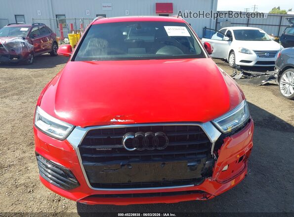 WA1GFCFSXGR009165 2016 AUDI Q3 Red Սարքավորումների վահանակի տեսք