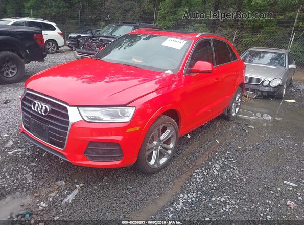 WA1JCCFS1HR001648 2017 AUDI Q3 Red წინა მარცხენა ხედი სამი მეოთხედიდან