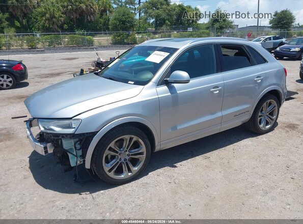 WA1JCCFS7HR003968 2017 AUDI Q3 Silver წინა მარცხენა ხედი სამი მეოთხედიდან