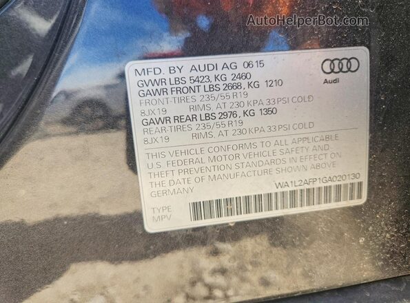 WA1L2AFP1GA020130 2016 AUDI Q5 Black 360 interior view