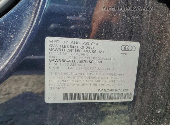WA1L2AFP3HA032815 2017 AUDI Q5 Blue 