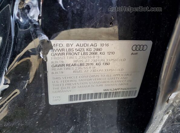 WA1L2AFP7HA064585 2017 AUDI Q5 Black 