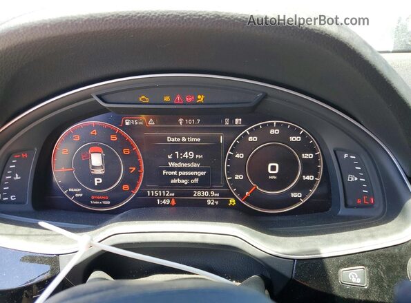 WA1LAAF71HD047671 2017 AUDI Q7 Charcoal Սարքավորումների վահանակի տեսք