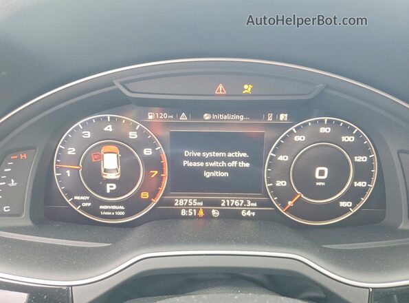 WA1LAAF71JD014143 2018 AUDI Q7 Silver Instrument cluster view