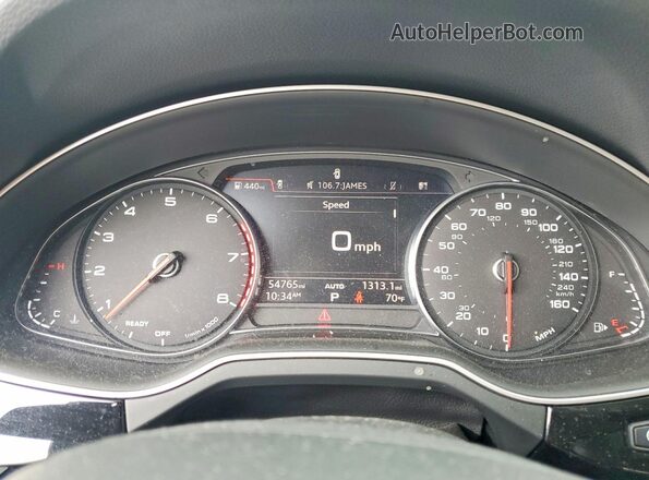WA1LAAF71JD026227 2018 AUDI Q7 White Vista del cuadro de instrumentos