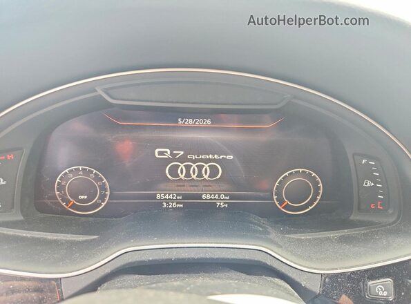 WA1LAAF72HD030152 2017 AUDI Q7 Black Widok zestawu wskaźników