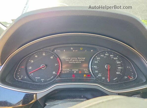 WA1LAAF72HD040325 2017 AUDI Q7 Black Widok zestawu wskaźników