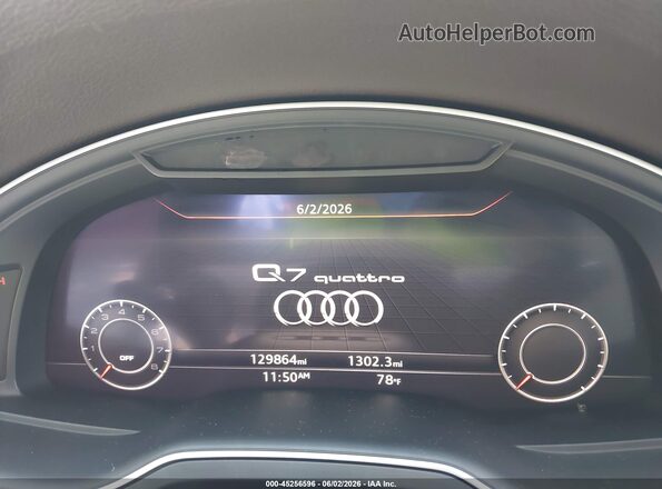 WA1LAAF73HD028720 2017 AUDI Q7 Black უკანა სავარძლების ხედი