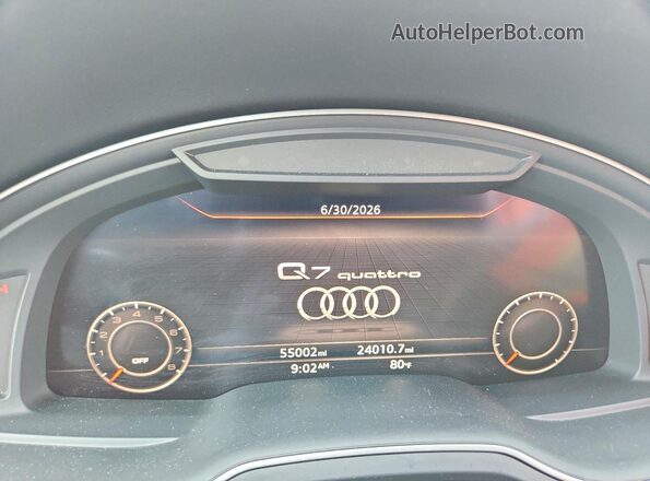 WA1LAAF73HD033920 2017 AUDI Q7 Silver Вид щитка приладів
