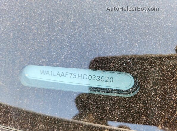 WA1LAAF73HD033920 2017 AUDI Q7 Silver Вид наклейки з VIN-кодом