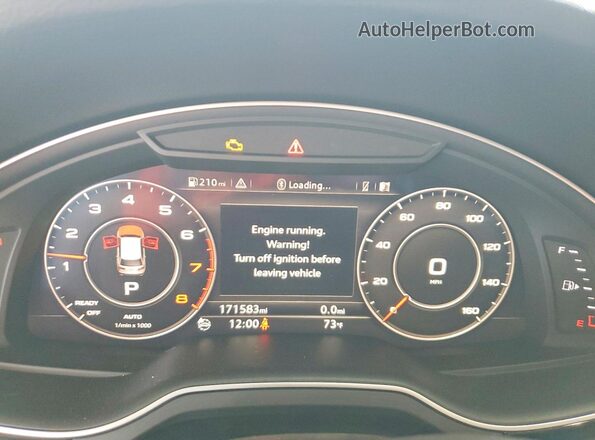 WA1LAAF73HD034727 2017 AUDI Q7 Charcoal Вид щитка приладів