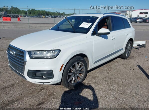 WA1LAAF73JD009235 2018 AUDI Q7 White Առջևի ձախ երեք քառորդ տեսարան