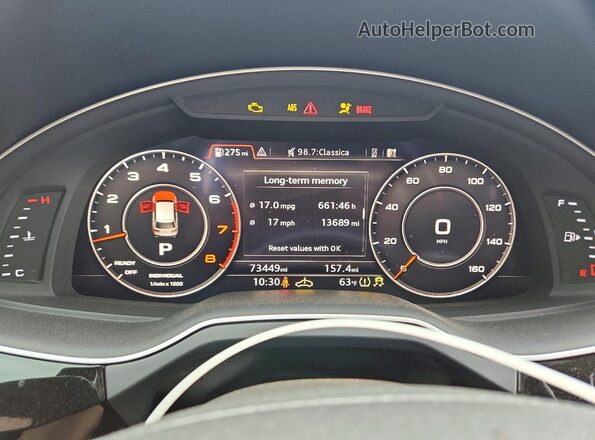 WA1LAAF73JD016220 2018 AUDI Q7 Black ხელსაწყოთა პანელის ხედი