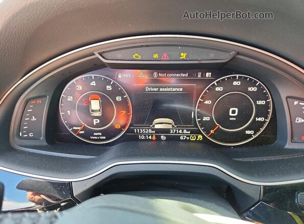 WA1LAAF73KD013013 2019 AUDI Q7 Charcoal ხელსაწყოთა პანელის ხედი