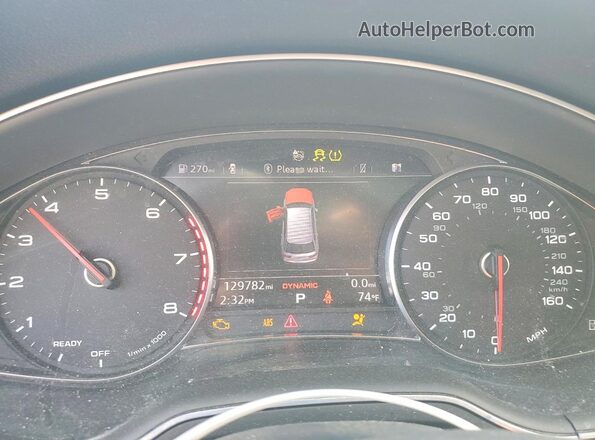 WA1LAAF74JD034967 2018 AUDI Q7 White Instrument cluster view