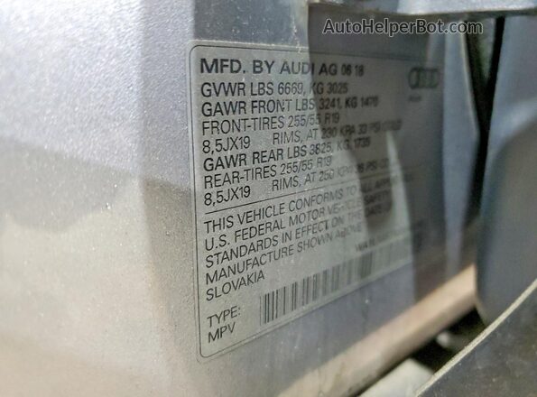 WA1LAAF74JD048190 2018 AUDI Q7 Серебряный 
