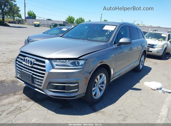 WA1LAAF75HD025804 2017 AUDI Q7 Gray წინა მარცხენა ხედი სამი მეოთხედიდან