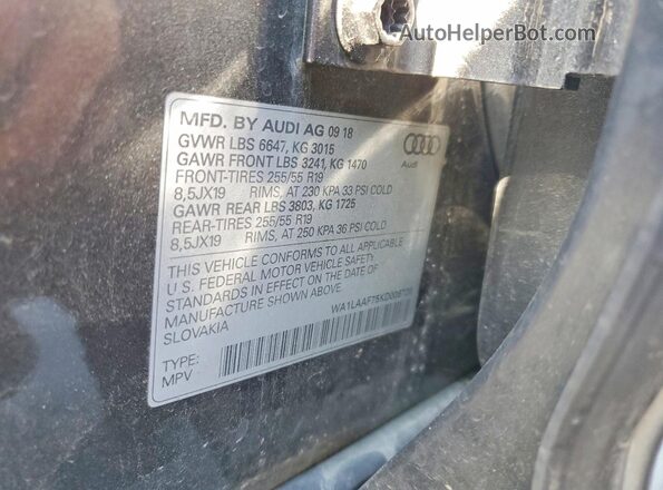 WA1LAAF75KD006726 2019 AUDI Q7 Серый 