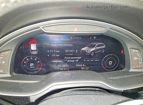 WA1LAAF75KD043775 2019 AUDI Q7 Silver Սարքավորումների վահանակի տեսք