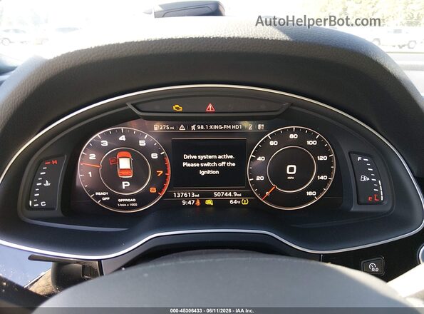 WA1LAAF77KD009403 2019 AUDI Q7 Black Vista de los asientos traseros