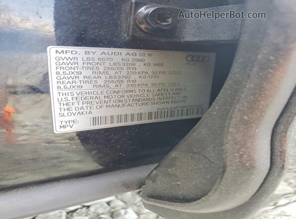 WA1LAAF78HD010097 2017 AUDI Q7 Black Widok wnętrza 360 stopni