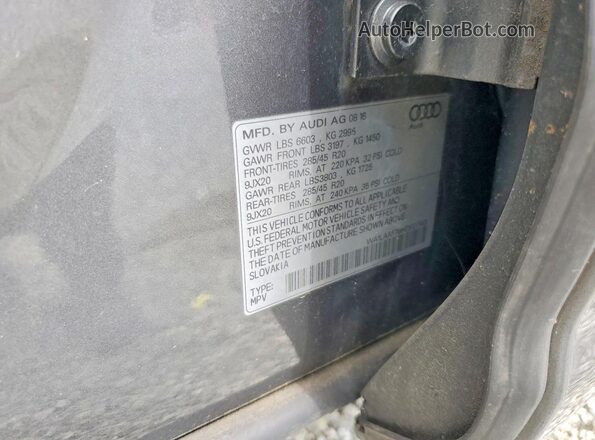 WA1LAAF78HD027143 2017 AUDI Q7 Gray Widok naklejki z numerem VIN