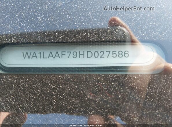 WA1LAAF79HD027586 2017 AUDI Q7 Черный Вид подкапотного пространства