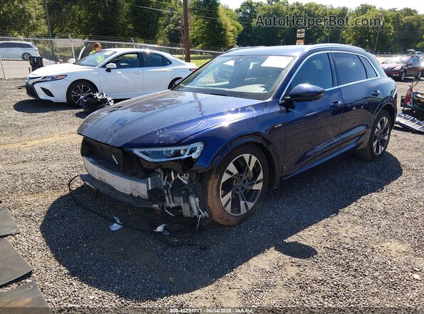 WA1LAAGE1PB014550 2023 AUDI E-TRON Blue Առջևի ձախ երեք քառորդ տեսարան