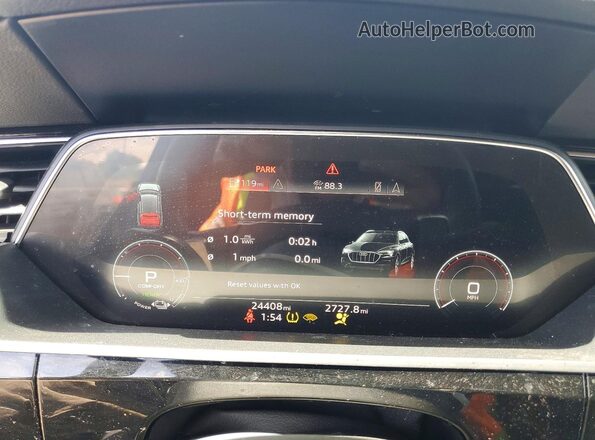 WA1LAAGE6NB009910 2022 AUDI E-TRON Black Widok zestawu wskaźników