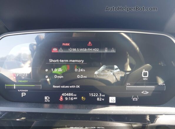 WA1LAAGEXNB012597 2022 AUDI E-TRON Gray Widok tylnych siedzeń