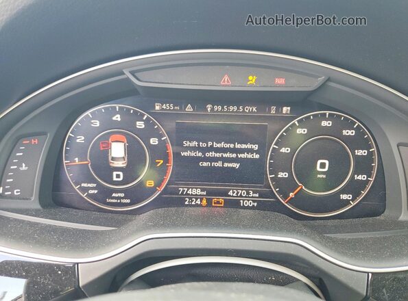 WA1LABF73JD012108 2018 AUDI Q7 Black ხელსაწყოთა პანელის ხედი