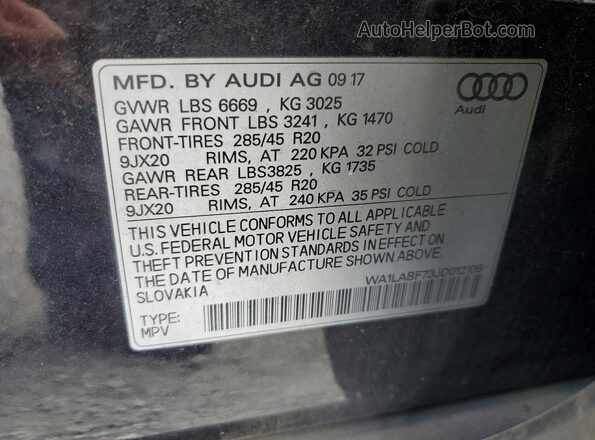 WA1LABF73JD012108 2018 AUDI Q7 Black სალონის 360-გრადუსიანი ხედი