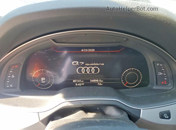 WA1LHAF71KD037516 2019 AUDI Q7 Black Widok zestawu wskaźników