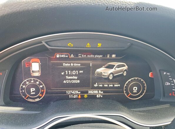 WA1LHAF74HD039060 2017 AUDI Q7 Black Widok zestawu wskaźników