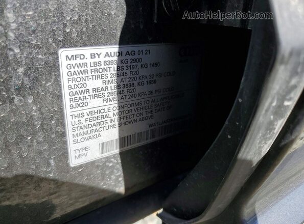 WA1LJAF7XMD029079 2021 AUDI Q7 Угольный 