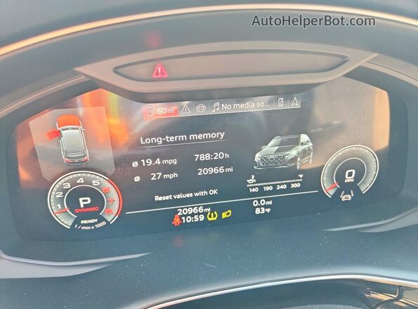 WA1LVBF76SD027062 2025 AUDI Q7 Blue Widok zestawu wskaźników